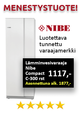 Nibe compact lämminvesivaraaja asennettuna 1877 €!