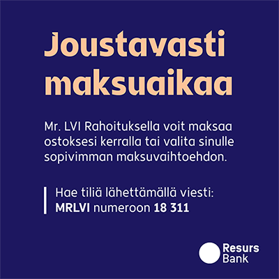 30–60 päivää korotonta ja kulutonta maksuaikaa Mr. LVI Rahoituksella