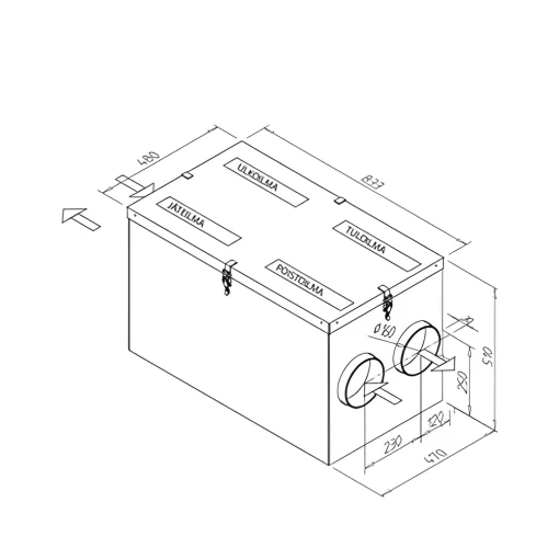 Ilmanvaihtokone Enervent LTR-3 eWind E, tuotenro: 7935814