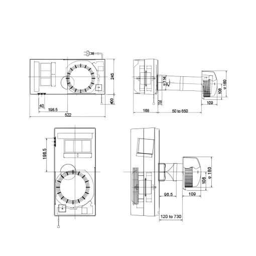 Ilmanvaihtokone Mitsubishi Electric Lossnay VL-50S2-E, tuotenro: 7933501