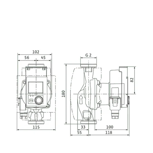 Wilo Stratos PICO 30/0,5-6-180 lämpöjohtopumppu 10-15 patterin järjestelmiin ja 120-180 m² lattialämmityksille. LVI: 4623755