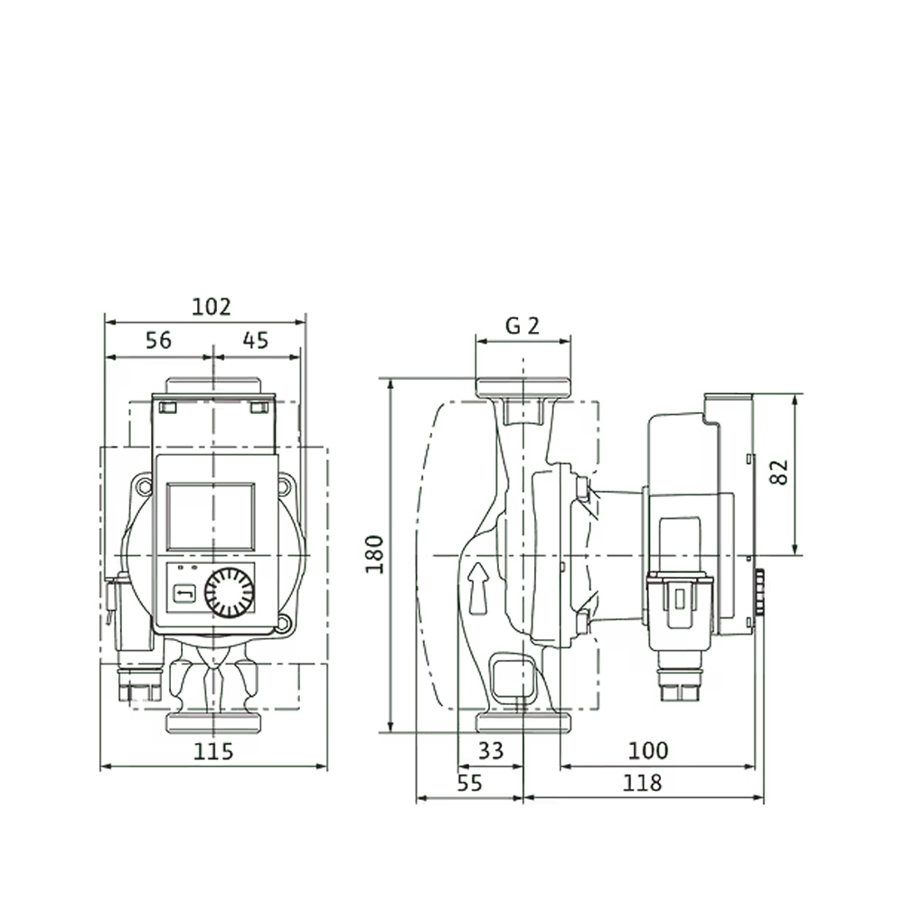 Wilo Stratos PICO 30/0,5-6-180 lämpöjohtopumppu 10-15 patterin järjestelmiin ja 120-180 m² lattialämmityksille. LVI: 4623755