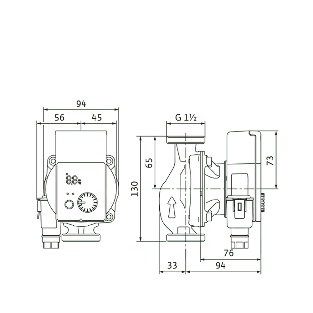 Wilo Yonos PICO 25/1-6-130 kiertovesipumppu soveltuu jopa 220 m² lattialämmitykselle tai 12-20 patterisen omakotitalon lämmitysjärjestelmään. 4623132