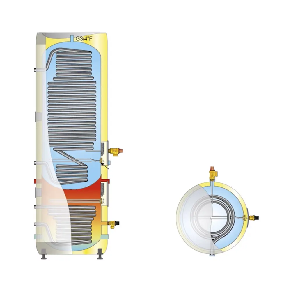 Puskurivaraaja Oso Optima Twincoil OTC 300 3+9kW tekninen piirros. LVI: 5249608