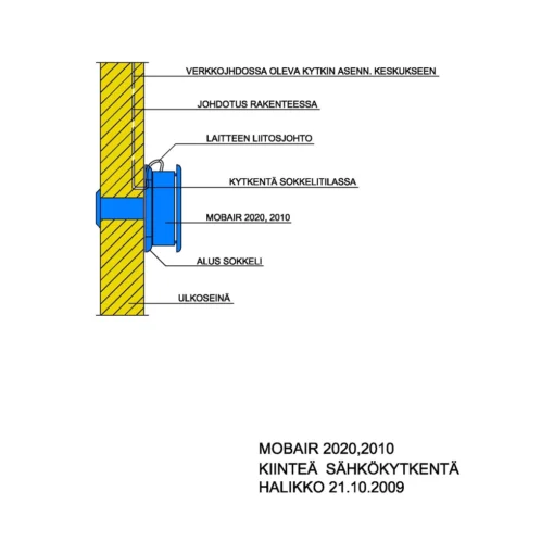 Mobair 2010 lämmitettävä tuloilmaventtiili, M5-suodattimella ja portaattomasti säätyvällä lämmitysteholla. Tuotenro: 7929023