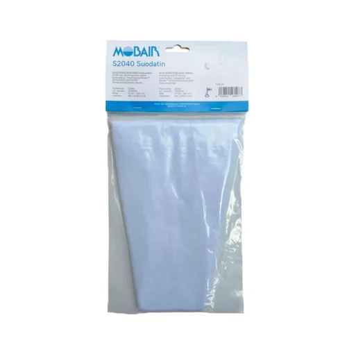 Mobair S2030/40 M5-pussisuodatin tuloilmalaitteisiin, koko 100 × 240 mm, ulkoilmaputkeen asennettava. Tuotenro: 7929026