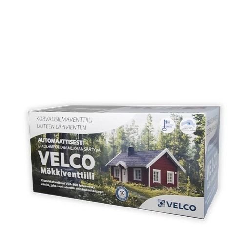 Velco mökkiventtiili korvausilmaventtiili paketti. Tuotenro: 8841082