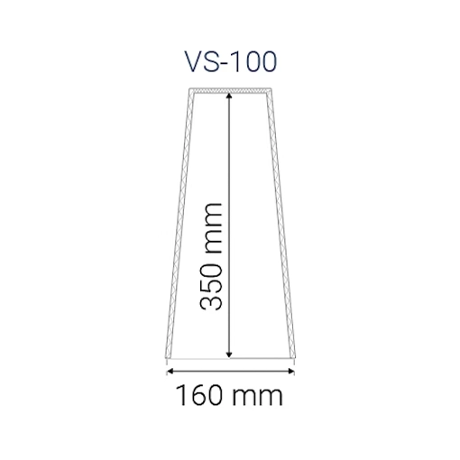 Velco VS-100 vaihtosuodatin mittakuva